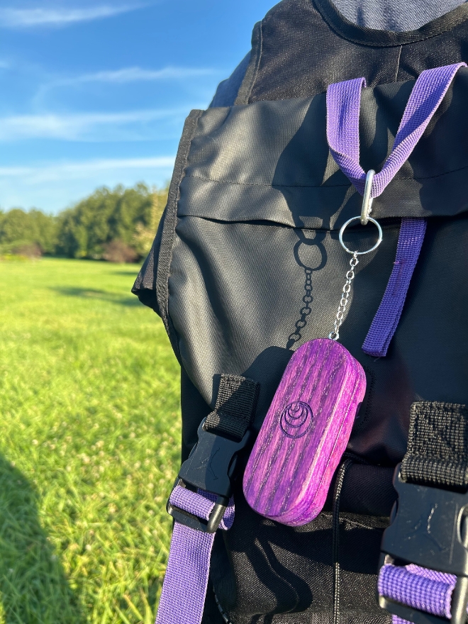 key chain joint case on a bag